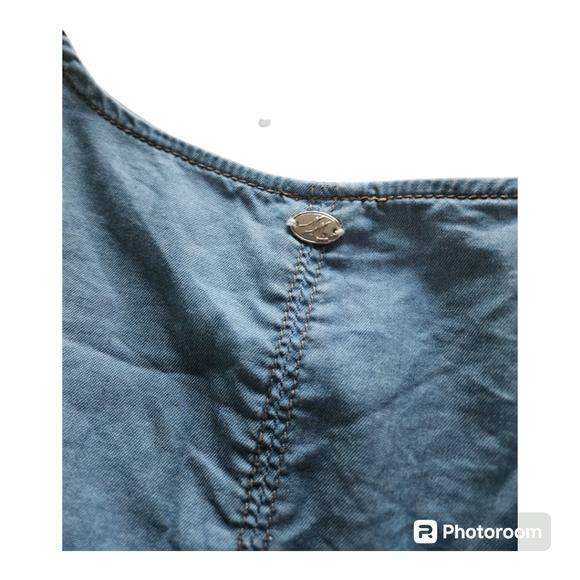 Melissa McCarthy Seven7 Colorblock Chambray Dress - XL - Picture 10 of 10